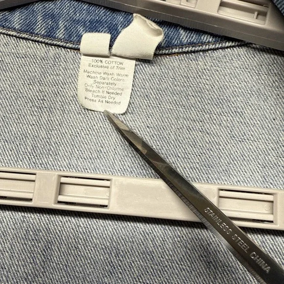 VTG Denim Chore Coat XL Heavy Duty Work Jacket Bucky Calamity Jeans USA Deadwood - Picture 8 of 13